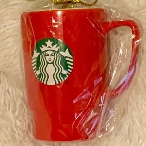 STARBUCKS Tall Coffee Mug Red Ceramic